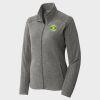 Women's Heather Microfleece Full Zip Jacket Thumbnail
