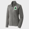 Women's Heather Microfleece Full Zip Jacket Thumbnail
