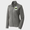 Women's Heather Microfleece Full Zip Jacket Thumbnail