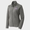 Women's Heather Microfleece Full Zip Jacket Thumbnail