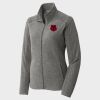 Women's Heather Microfleece Full Zip Jacket Thumbnail