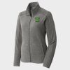 Women's Heather Microfleece Full Zip Jacket Thumbnail