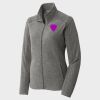 Women's Heather Microfleece Full Zip Jacket Thumbnail