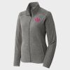 Women's Heather Microfleece Full Zip Jacket Thumbnail