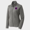Women's Heather Microfleece Full Zip Jacket Thumbnail