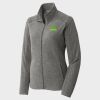 Women's Heather Microfleece Full Zip Jacket Thumbnail