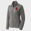 Women's Heather Microfleece Full Zip Jacket Thumbnail