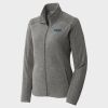 Women's Heather Microfleece Full Zip Jacket Thumbnail