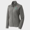 Women's Heather Microfleece Full Zip Jacket Thumbnail