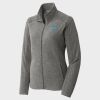 Women's Heather Microfleece Full Zip Jacket Thumbnail