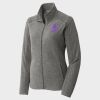 Women's Heather Microfleece Full Zip Jacket Thumbnail