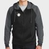 Sport Wick ® Varsity Fleece Full Zip Hooded Jacket Thumbnail