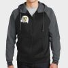 Sport Wick ® Varsity Fleece Full Zip Hooded Jacket Thumbnail