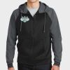 Sport Wick ® Varsity Fleece Full Zip Hooded Jacket Thumbnail