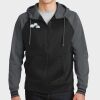 Sport Wick ® Varsity Fleece Full Zip Hooded Jacket Thumbnail
