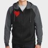 Sport Wick ® Varsity Fleece Full Zip Hooded Jacket Thumbnail