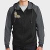 Sport Wick ® Varsity Fleece Full Zip Hooded Jacket Thumbnail