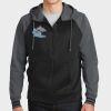 Sport Wick ® Varsity Fleece Full Zip Hooded Jacket Thumbnail