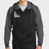 Sport Wick ® Varsity Fleece Full Zip Hooded Jacket Thumbnail