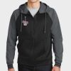 Sport Wick ® Varsity Fleece Full Zip Hooded Jacket Thumbnail