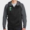 Sport Wick ® Varsity Fleece Full Zip Hooded Jacket Thumbnail