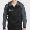 Sport Wick ® Varsity Fleece Full Zip Hooded Jacket Thumbnail