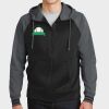 Sport Wick ® Varsity Fleece Full Zip Hooded Jacket Thumbnail