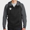 Sport Wick ® Varsity Fleece Full Zip Hooded Jacket Thumbnail